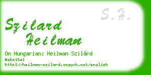 szilard heilman business card